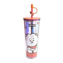 Copo de camada dupla coleção bt21 rj 800ml. miniso