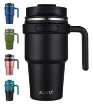 Copo de caneca de café ALOUFEA 600mL em aço inoxidável com alça Copo de caneca de café ALOUFEA 600mL em aço inoxidável com alça