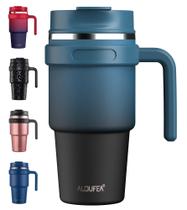 Copo de caneca de café ALOUFEA 600mL em aço inoxidável índigo Copo de caneca de café ALOUFEA 600mL em aço inoxidável índigo
