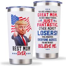 Copo de caneca de café Polmmys Best Mom Ever 600 ml em aço inoxidável