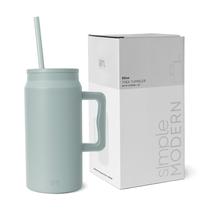 Copo de caneca Simple Modern Trek 1,5 L com alça e tampa de palha