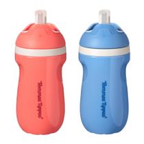 Copo de canudo esportivo isolado à prova de derramamento Tommee Tippee, 12 meses ou mais, 9 onças, copo com canudinho de treinamento para crianças, alça de transporte esportiva, bico resistente a mordidas, tampa giratória que mantém a palha limpa, pacote com 2, azul e vermelho Copo de canudo esportivo isolado à prova de derramamento Tommee Tippee, 12 meses ou mais, 9 onças, copo com canudinho de treinamento para crianças, alça de transporte esportiva, bico resistente a mordidas, tampa giratória que mantém a palha limpa, pacote com 2, azul e vermelho