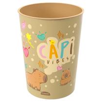 Copo de Capivara Estampado Infantil 320m para Suco Refrigerante Café Plasútil