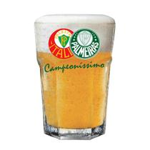Copo de Cerveja Chopp de Vidro Palmeiras Campeoníssimo 400ml Transparente Personalizado