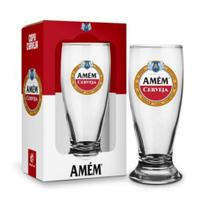 Copo de Cerveja Munich Amém Cerveja 200mL - Brasfoot