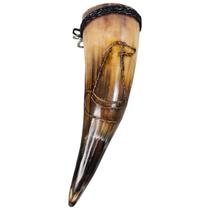 Copo De Chifre Guampa Artesanal 280ml Com Suporte Mosquetão Copo De Chifre Guampa Artesanal 280ml Com Suporte Mosquetão