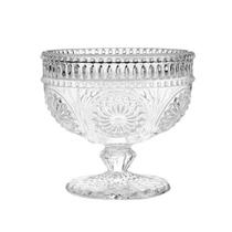 Copo de copo de tigela de sorvete copo retro bebendo 300ml festa de casamento Sobremesa Bowls Trifle Salada de Suco de Coquetel de Suco Gravura (Transparente)