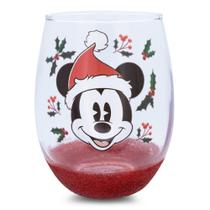 Copo de copo de vinho Disney Mickey Mouse Santa Hat 600 ml Copo de copo de vinho Disney Mickey Mouse Santa Hat 600 ml