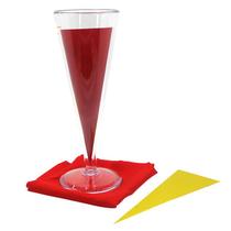 Copo de coquetel que muda de cor, PVC grande com lenço de seda Copo de coquetel que muda de cor, PVC grande com lenço de seda