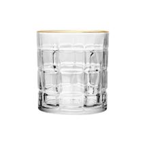 Copo de Cristal com Fio de Ouro Square 330ml Copo de Cristal com Fio de Ouro Square 330ml