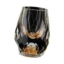 Copo De Cristal Luxuoso Com Fundo Duplo Em Folha De Ouro Para Vodka, Sake, Shochu, Licor De Bar,
