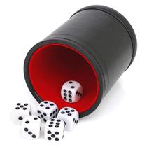 Copo de dados TUZAMA Felt Lined Professional com 6 dados para Yahtzee Copo de dados TUZAMA Felt Lined Professional com 6 dados para Yahtzee