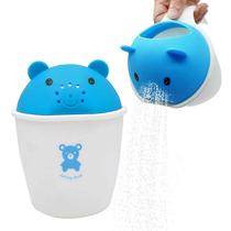 Copo de enxágue para banho de bebê - Copos de chá de bebê de desenho animado Little Bear com alça - Balde de enxágue de banho para lavar o cabelo e lavar shampoo protegendo os olhos infantis - Copos de banho para enxaguar bebês e crianças pequenas