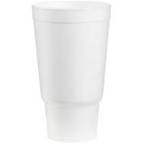 Copo de espuma Dart 32AJ20 960ml de poliestireno isolado branco x400