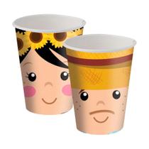 Copo de Festa Junina de Papel Ecologico 200 ml Aguenta Quente e Frio