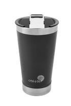 Copo de Inox com Tampa Preto