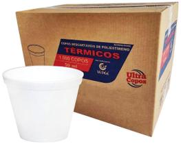 Copo De Isopor Descartável Térmico 120Ml Branco (1Cx) C/1000