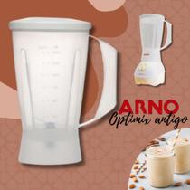 Copo de Liquidificador Arno Optimix Antigo Ref.269 Translucido - Tampa Branco