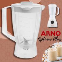Copo de Liquidificador Arno Optimix Plus/NEW FACICLIC TOP Translucido - Tampa Branca