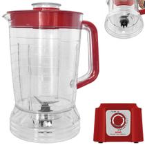 Copo de Liquidificador Compatível Arno Power Max 1000w Cristal Vermelho