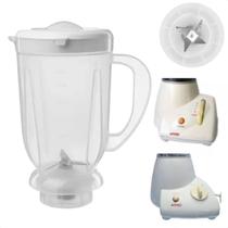Copo de Liquidificador Compatível Com Arno Auto Clean Translúcido Tampa Branca