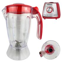 Copo de Liquidificador Compatível com Mondial Eletronic Inox Vermelho L74 Red
