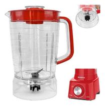 Copo De Liquidificador Compatível Mondial L-850 L-900w Cristal Vermelho