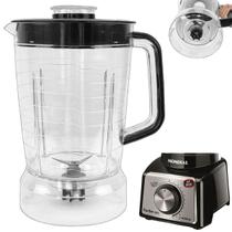 Copo de Liquidificador Compatível Mondial Turbo Inox L-1000 L-1100 Preto