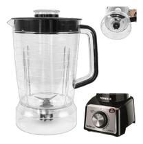 Copo de Liquidificador Compatível Mondial Turbo Premium / Inox L-1000 L-1100 Preto - Micromax