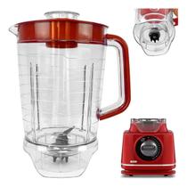 Copo de Liquidificador Compatível Semp Easy Li6019 Cristal Vermelho