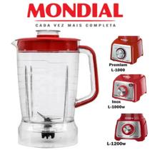 Copo De Liquidificador Mondial Turbo Vermelho Acrílico L1000 L-1200 Micromax