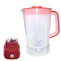 Copo de Liquidificador serve para Britânia blq970 turbo 900w Britânia diamante 800 tampa vermelha translucido Copo de Liquidificador serve para Britânia blq970 turbo 900w Britânia diamante 800 tampa vermelha translucido