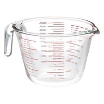 Copo de medição Amazon Basics Glass 2L transparente 8 xícaras Copo de medição Amazon Basics Glass 2L transparente 8 xícaras