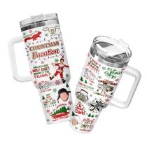 Copo de Natal 34HD de 40 onças com alça e canudo