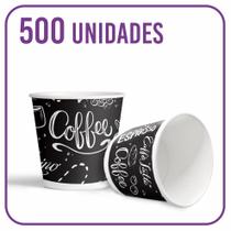 Copo De Papel 110ml - 500 Unidades - Modelo Preto Café - Dalpack Embalagens