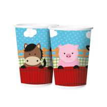 Copo De Papel 180ml Fazendinha 12 Un - Regina