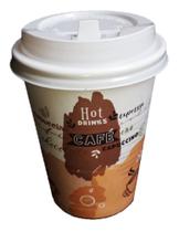 Copo de Papel 240ml + Tampa c/ bocal - 150un Copo de Papel 240ml + Tampa c/ bocal - 150un