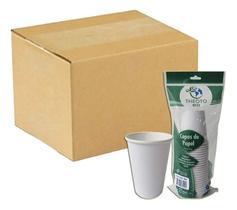 Copo De Papel Biodegradável 180 Ml 25 Unidades Kit 10