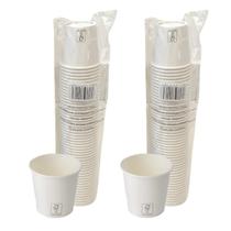 Copo De Papel Branco 100Ml 110Ml Biodegradável Térmico C/100 Copo De Papel Branco 100Ml 110Ml Biodegradável Térmico C/100