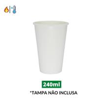 Copo de Papel Branco 240ml c/ 50un