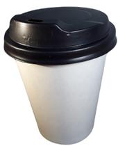 Copo de Papel Branco 240ml + Tampa c/ bocal - 150un