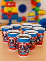 Copo de Papel Capitão América 180ml C/8un Festa Aniversário