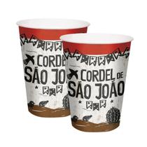 Copo de Papel Cordel de São João 240ml - 8 Unidades Copo de Papel Cordel de São João 240ml - 8 Unidades