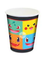 Copo de Papel Descartável Festa Pokémon- Pacote com 8 unidades