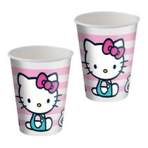 Copo de Papel Festa Hello Kitty 200 ml 8 Unidades Festcolor - Produto Licenciado