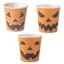 Copo de Papel Halloween Abóbora 210ml 10 Unidades Silver Festas - Inspire sua Festa Loja Copo de Papel Halloween Abóbora 210ml 10 Unidades Silver Festas - Inspire sua Festa Loja