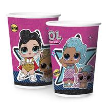 Copo de Papel LOL Surprise - 180ml - 12 Unidades