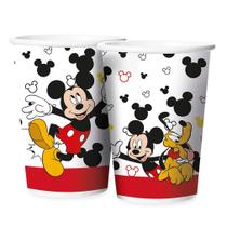 Copo de Papel Mickey Mouse - 180ml - 12 Unidades