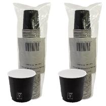 Copo de Papel Preto 110ml Biodegradável Térmico C/100 Copo de Papel Preto 110ml Biodegradável Térmico C/100