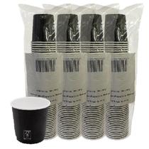 Copo De Papel Preto 110Ml Biodegradável Térmico C/200